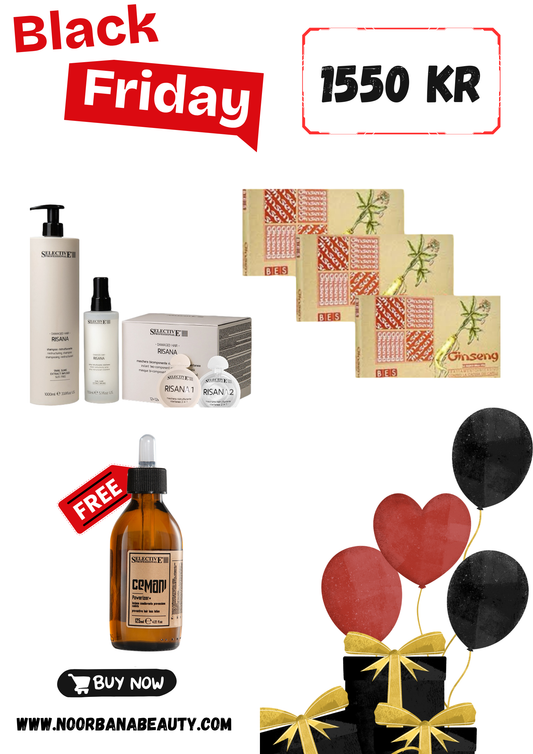 Behandlingspaket mot håravfall, hårväxt och skadat hår