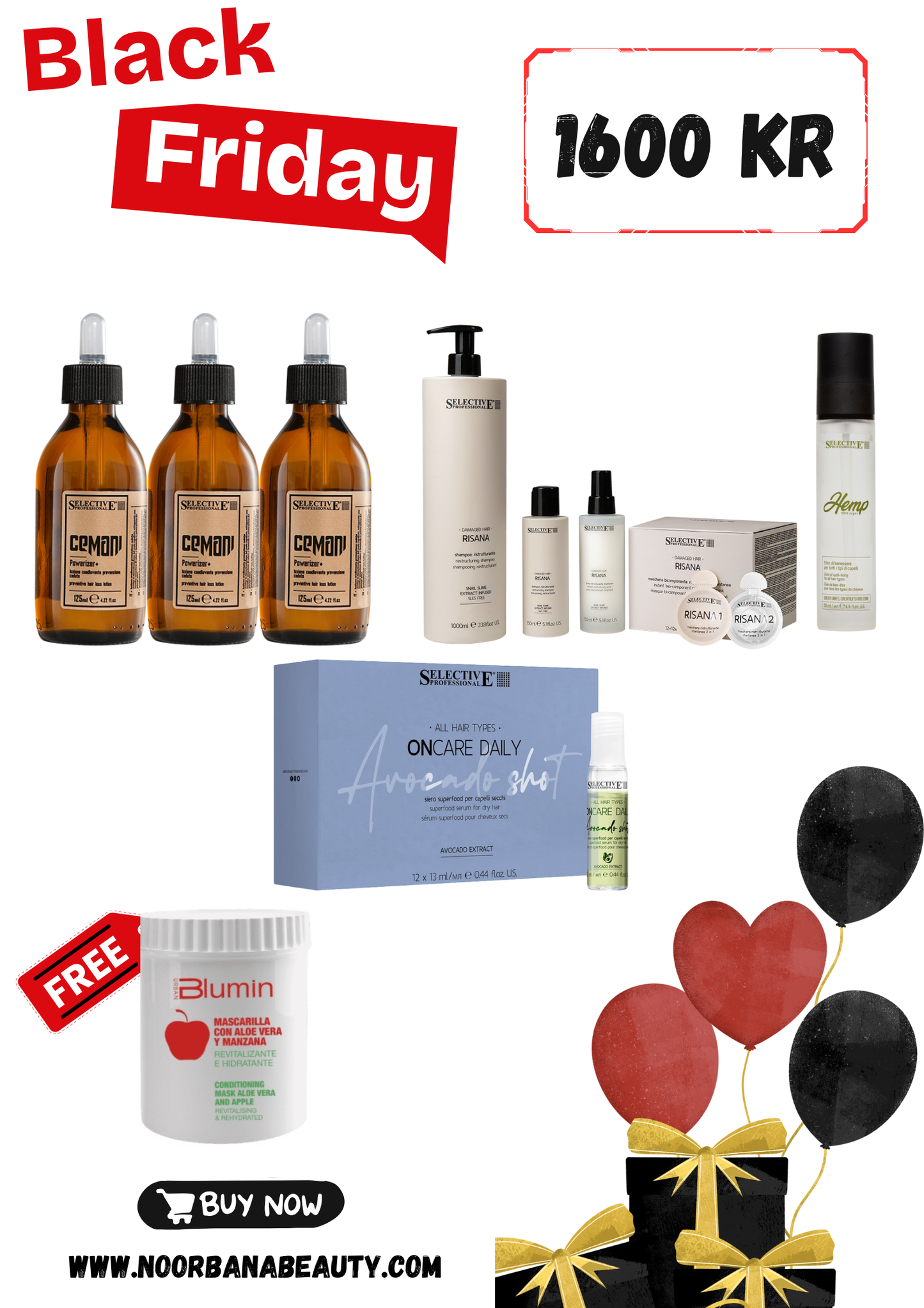 Intensivt paket för hårväxt och reparation av mycket torrt och skadat hår